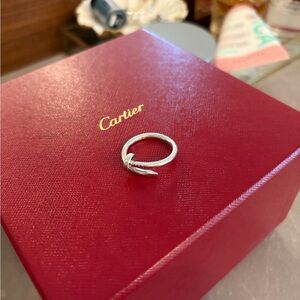 Cartier white gold clou Ring big finger size women